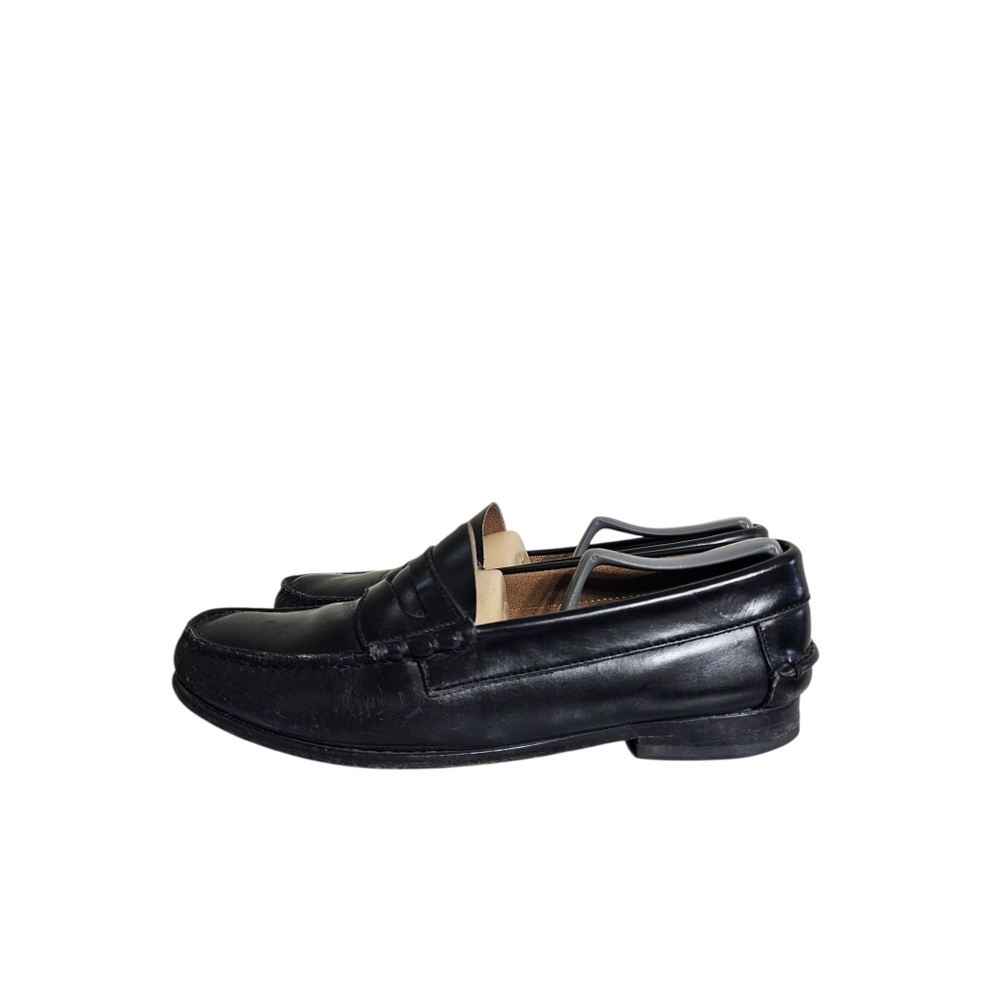 Wall Streeter Vintage Deadstock Black Leather Penny Loafers Mens 10.5 D - Picture 5 of 10